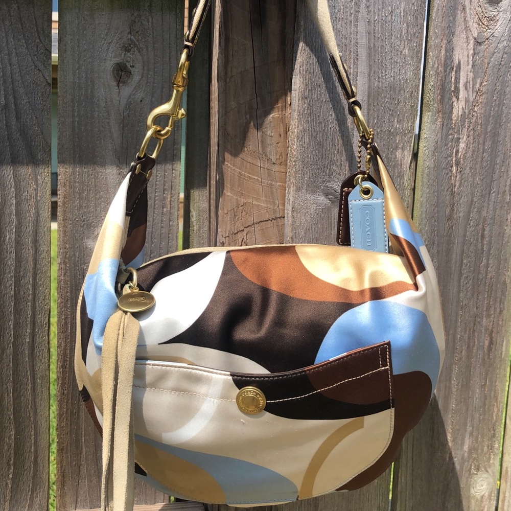 Coach Hampton Print Hobo Shoulder Bag
